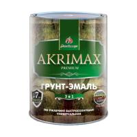 Грунт эмаль по ржавчине 3в1 графит 0,8кг глянец б/с 8ч Akrimax Premium