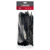 Хомут нейлоновый  4,8х200мм 100шт черный Милен
