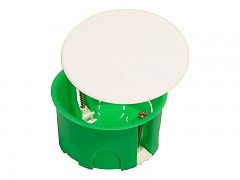 Коробка распределительная для г/к 80х45мм КР1202  круглая зеленая с крышкой Нegel