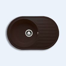 Мойка иск мрамор врезная G006 750х490 шоколад Granicom