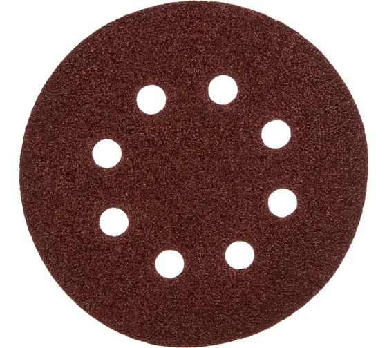 Круг шлифовальный бумага 125мм Р 40 8 отв 5шт Зубр