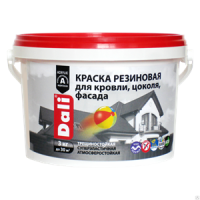 Краска резиновая 12кг красно-коричневая фасадная Dali