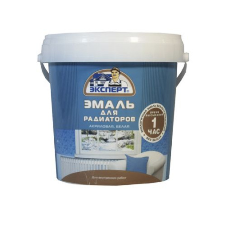 Эмаль для радиаторов акриловая 1,0кг п/мат. Эксперт