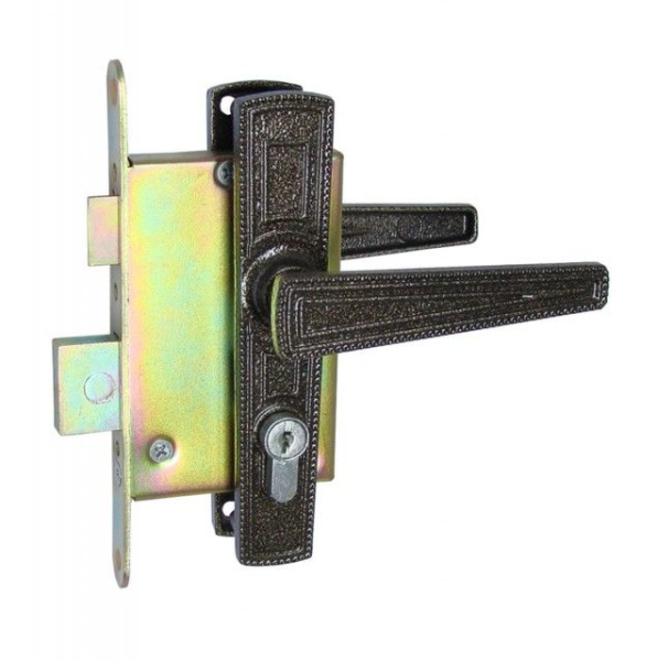 Замок врезной 13см с руч. бронза язычок 3В4-3.01 Зенит