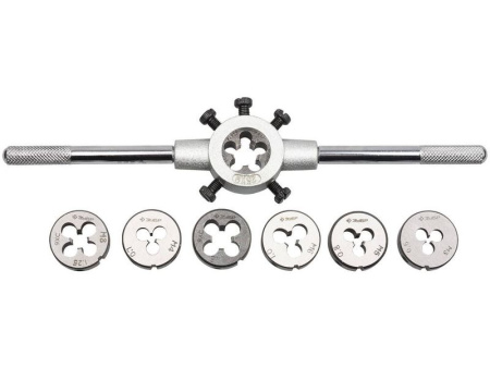 Набор плашек М3-М12 8шт Сибртех---